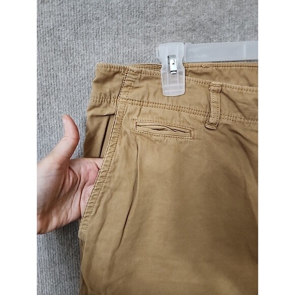 American Eagle Relaxed Straight Chino Pants Mens 38x32 Khaki Brown 100% Cotton - Picture 2 of 9